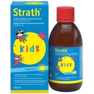 Bio Strath KIDS + Vitamin D Συμπλήρωμα για την Ενίσχυση του Ανοσοποιητικού 250ml.